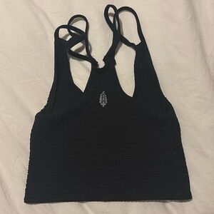 Free People Movement Black Crop Bra